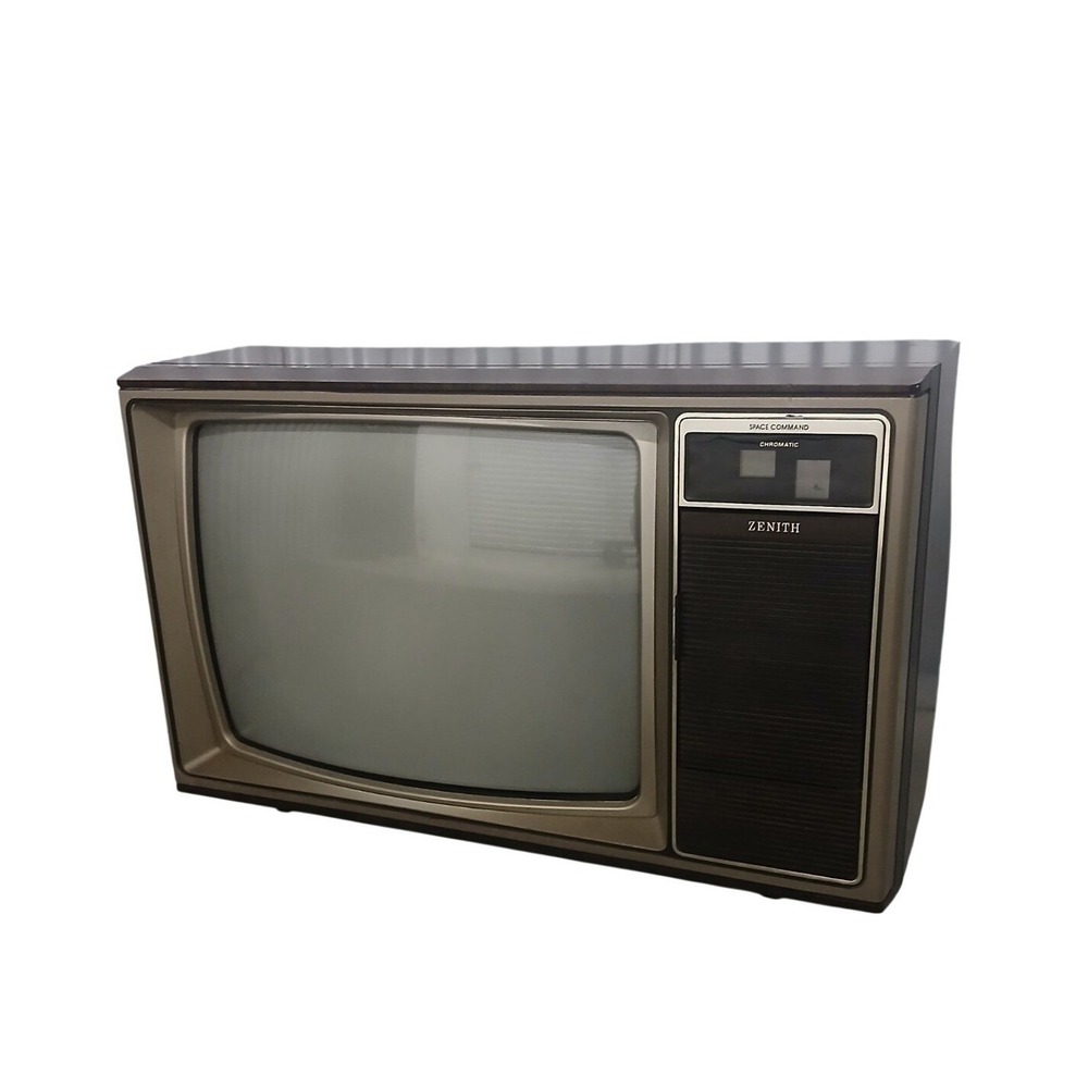 Zenith CRT TV SZ1997W 19" Brown Wood Grain Space CRT‎ TV Vintage Retro Gaming